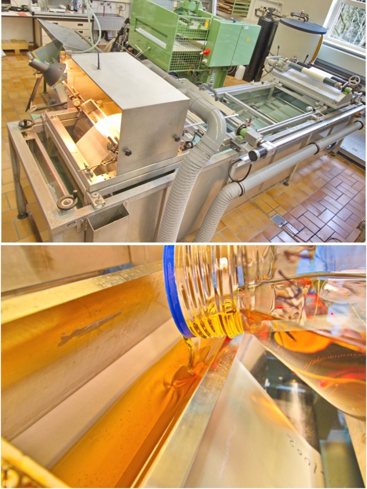 Große Membranziehmaschine mit Detail vom Gießen