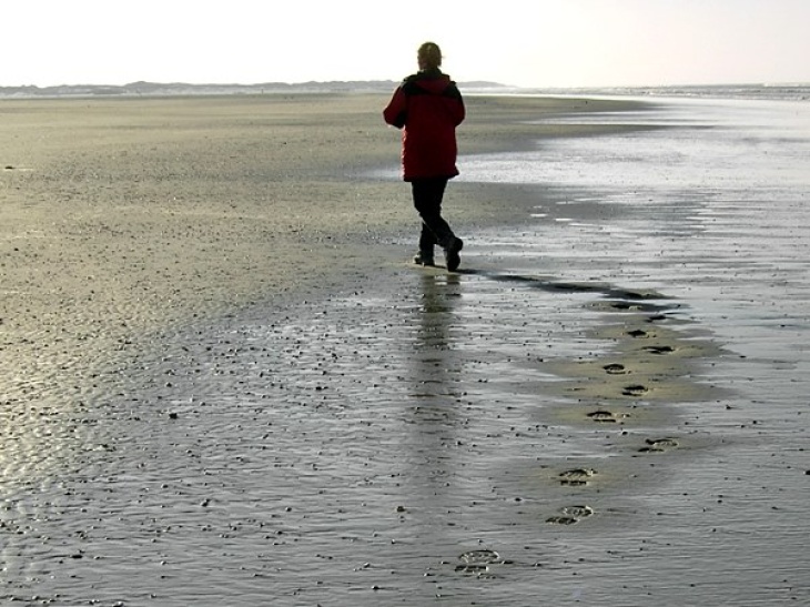 (Foto: Ina Frings) Fußabdrücke im Wattenmeer