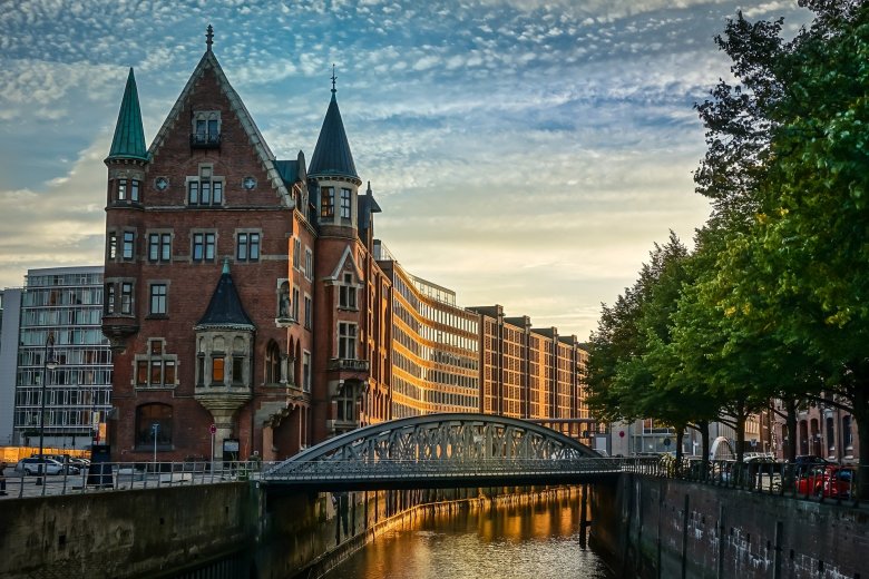 Blick über die Binnenalster in Hamburg
