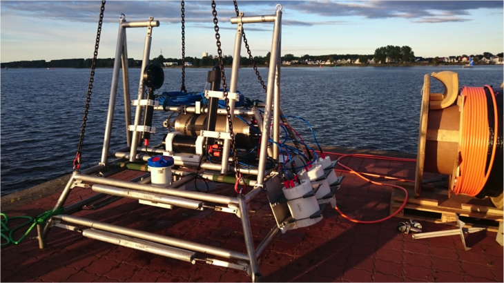Das Unterwasserplankton- und Partikelobservatorium nach einem Testeinsatz in der Ostsee. <i>Bild: Klas Ove Möller/Hereon-</i> Fig3_Observatorium.png