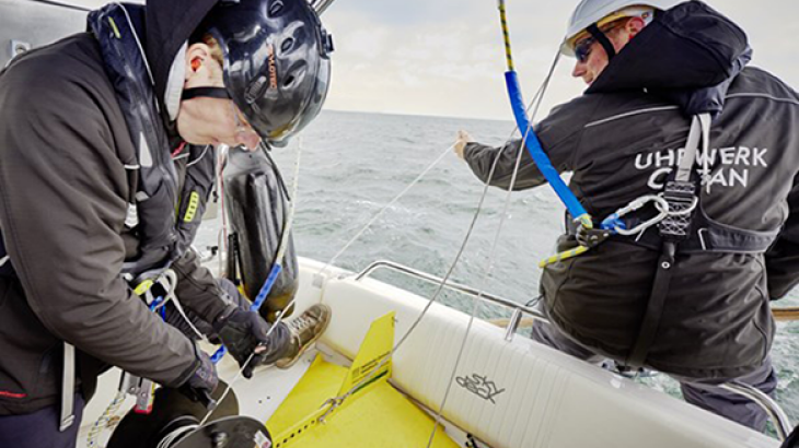 Während der <i>Expedition Uhrwerk Ozean</i>: Wissenschaftler im Einsatz. <i>-Bild:Christian Schmid/Hereon-</i> Während der Expedition Uhrwerk Ozean: Wissenschaftler im Einsatz.. -Bild:Christian Schmid/Hereon-